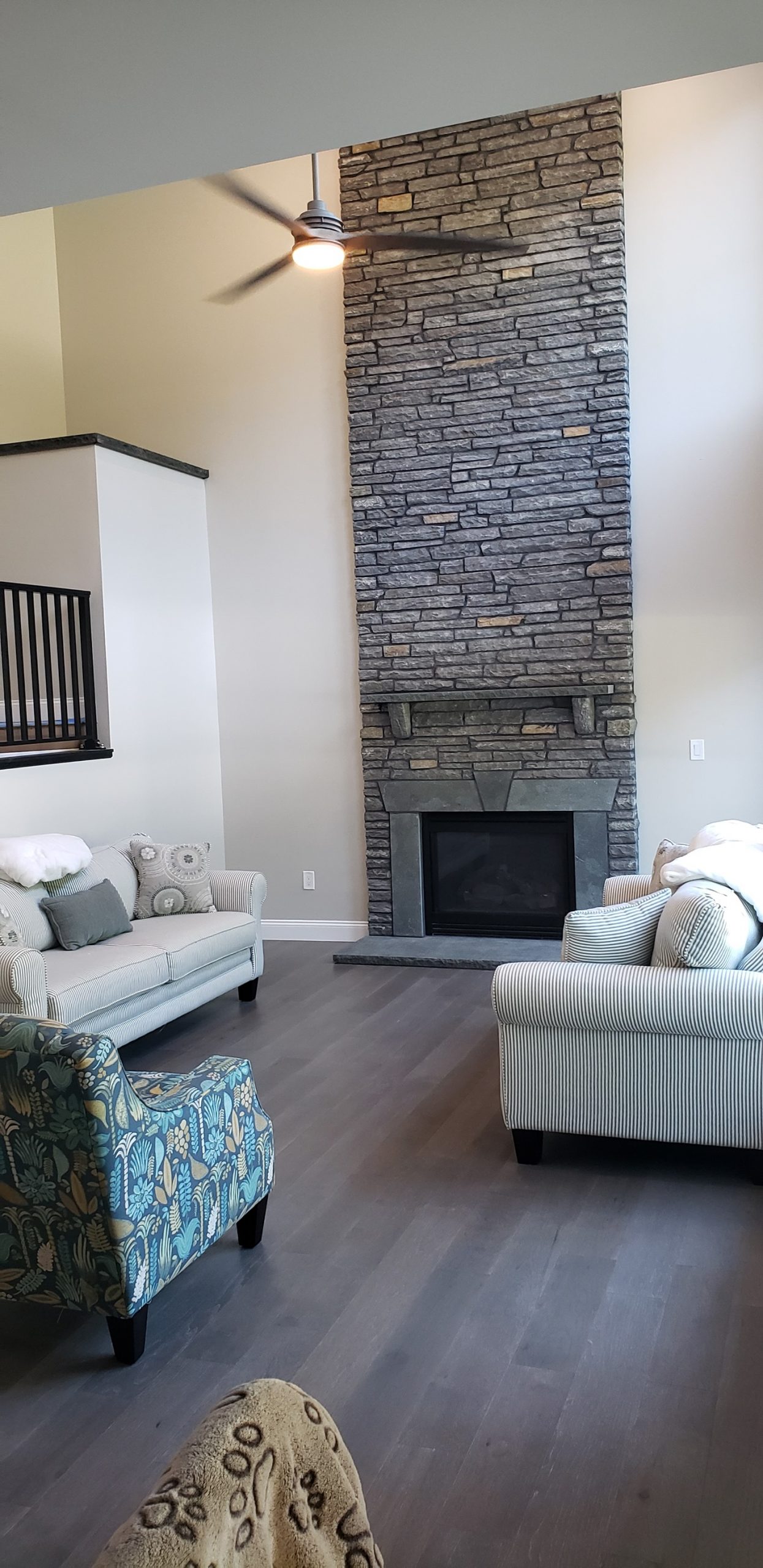 Fireplace remodel by L&L Services for a Delaware House.