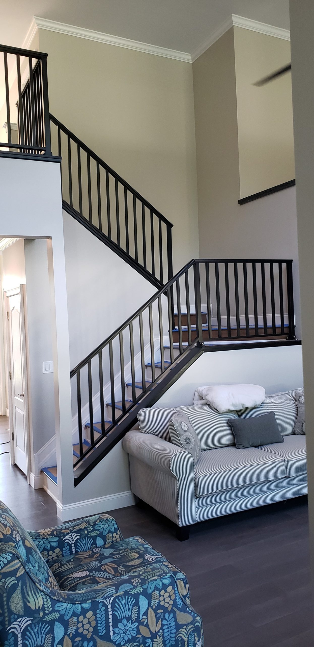 Stair Rail remodel by L&L Services for a Delaware House.