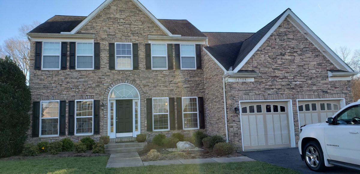Stucco Remedation being completed on a home in Delaware by L&L Services.