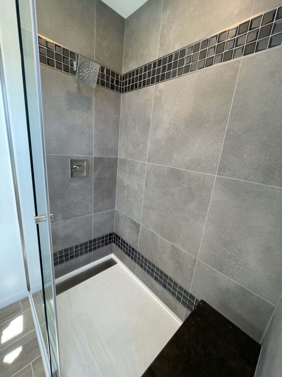 Bathroom remodel completed in Reading PA by L&L Services.