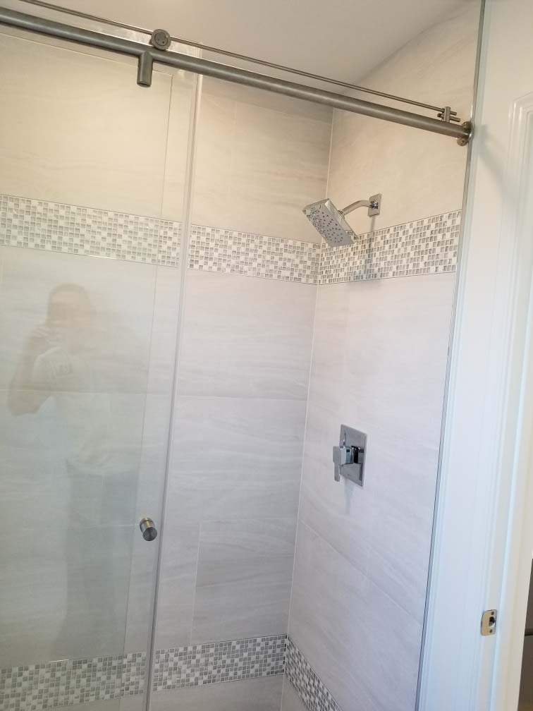 Bathroom remodel completed in Reading PA by L&L Services.