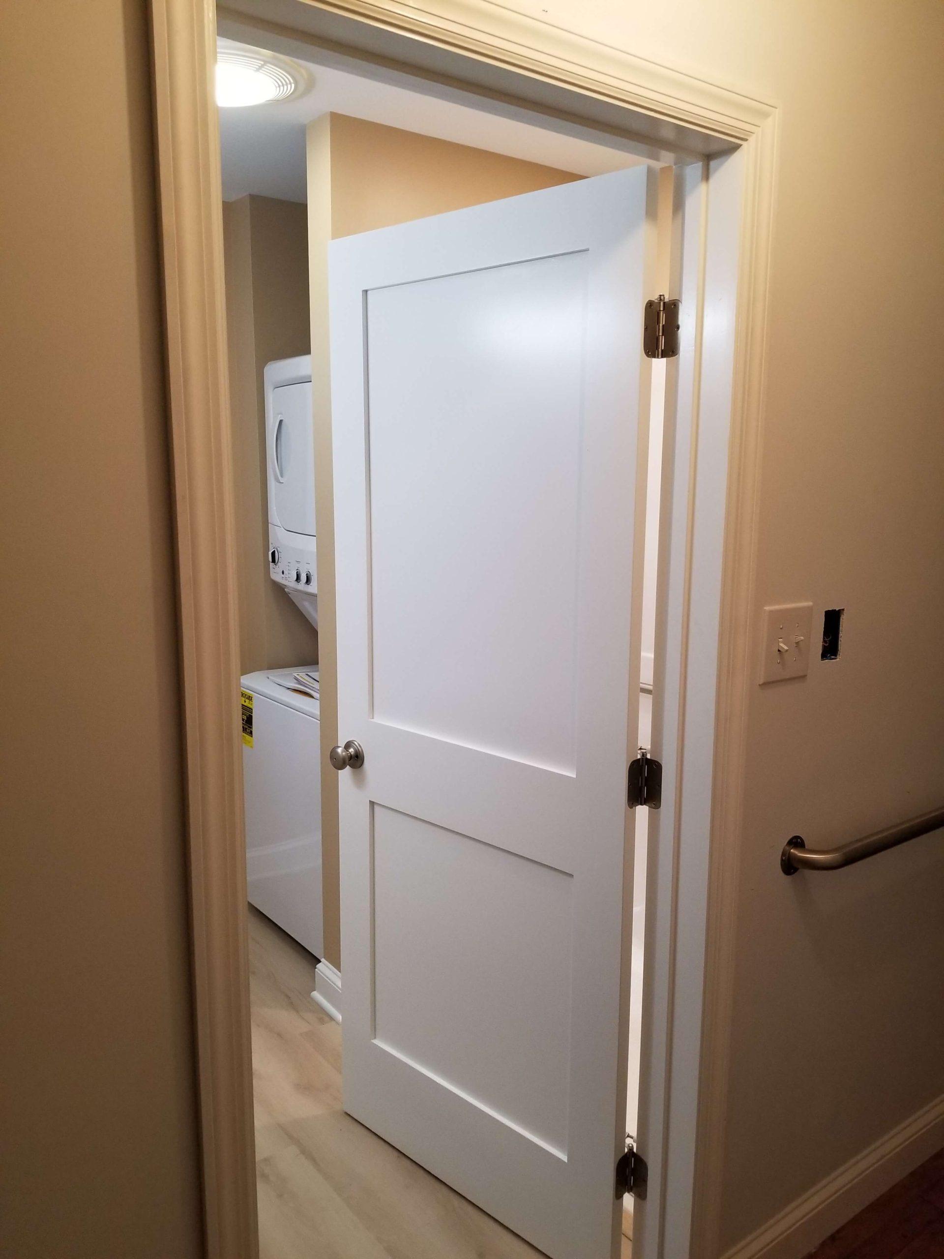 newly replaced bathroom door