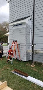 Siding installation on a home in Delaware by L&L Services.