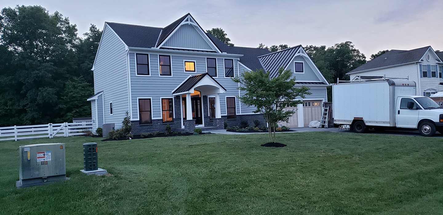Landscape completed by L&L Services for a Delaware House.
