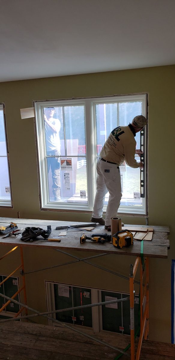 Window Installation on a home in Delaware by L&L Services.