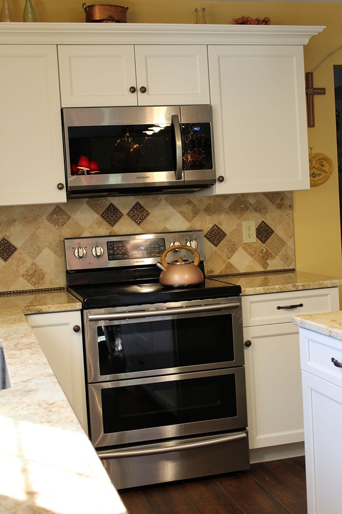 douglassville kitchen remodel stove oven and microwave section
