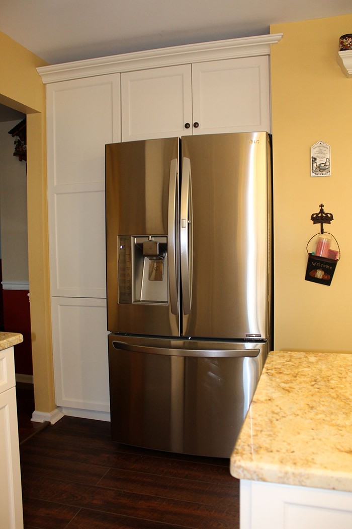 douglassville kitchen remodel refrigerator and storage corner