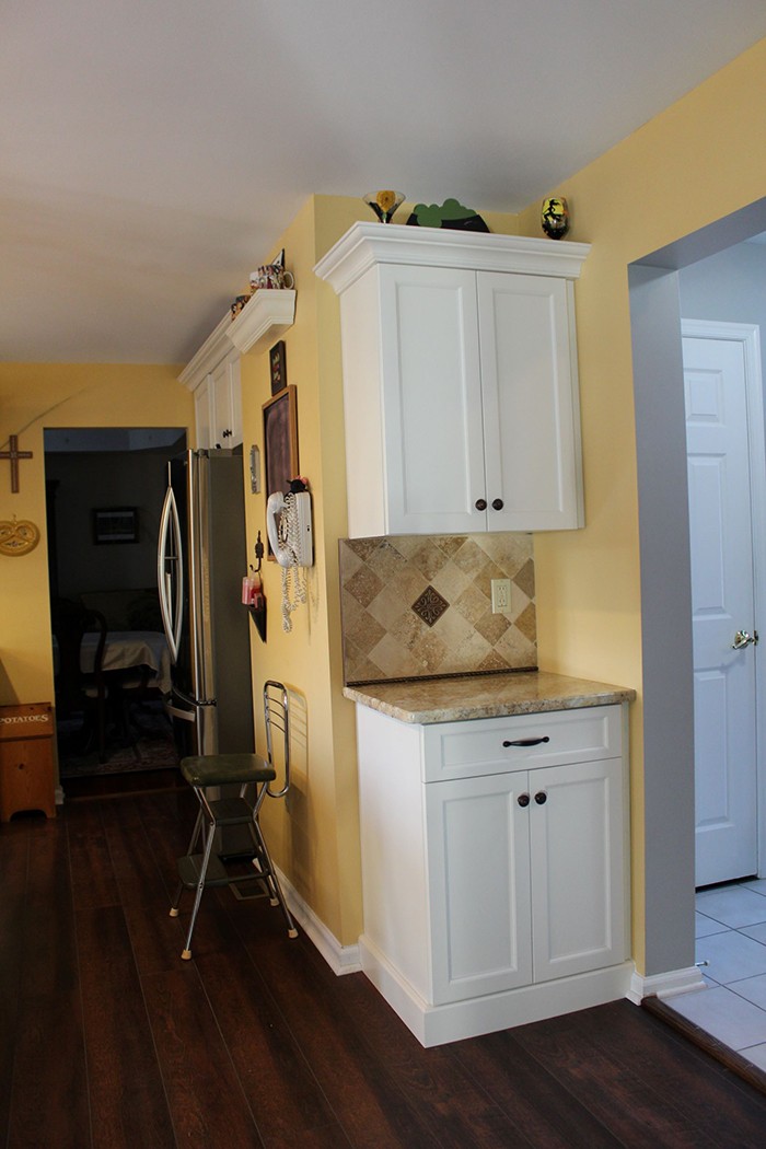 douglassville kitchen remodel focus on coffee corner of kitchen near exit