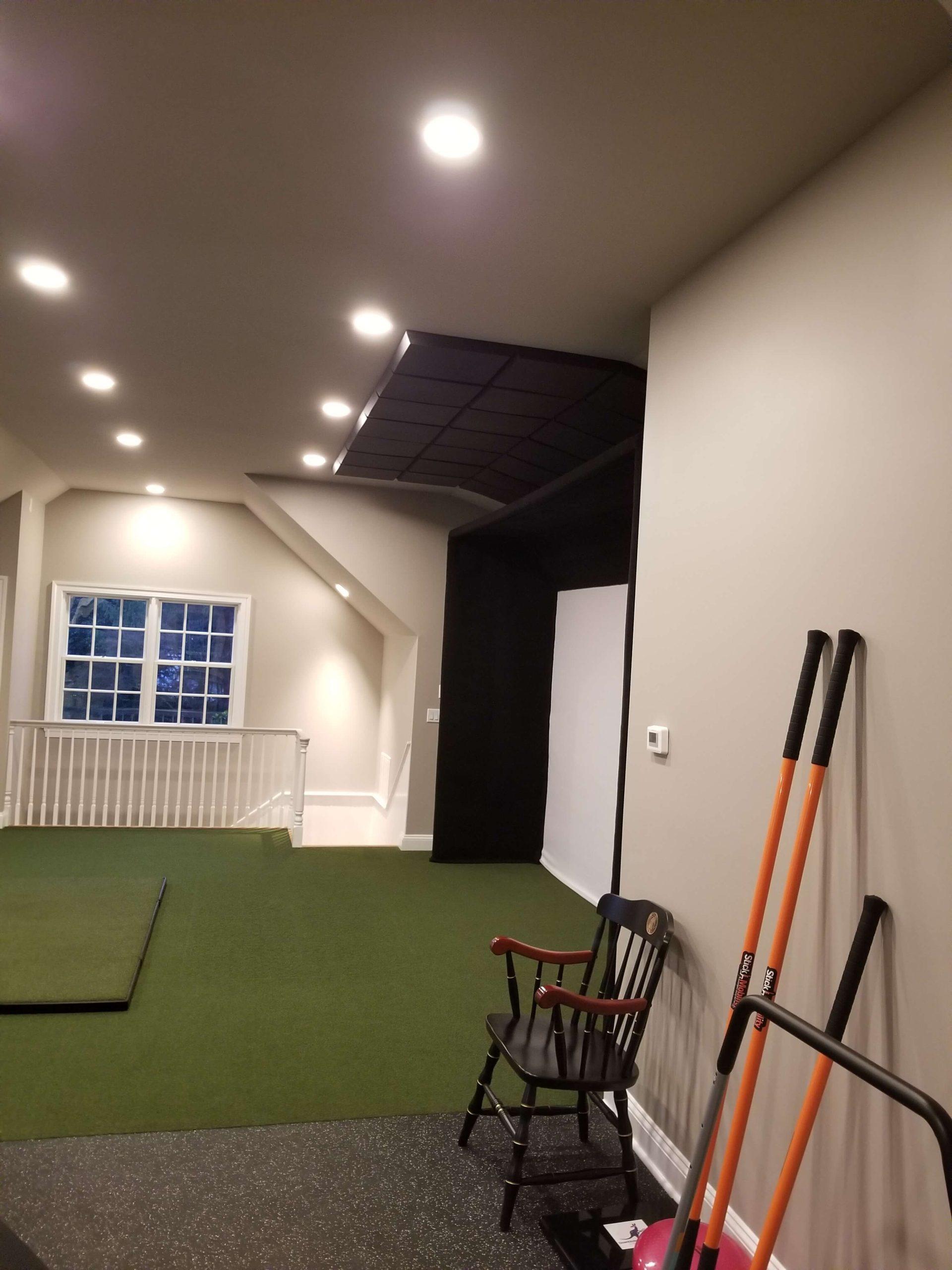 after golf simulation area
