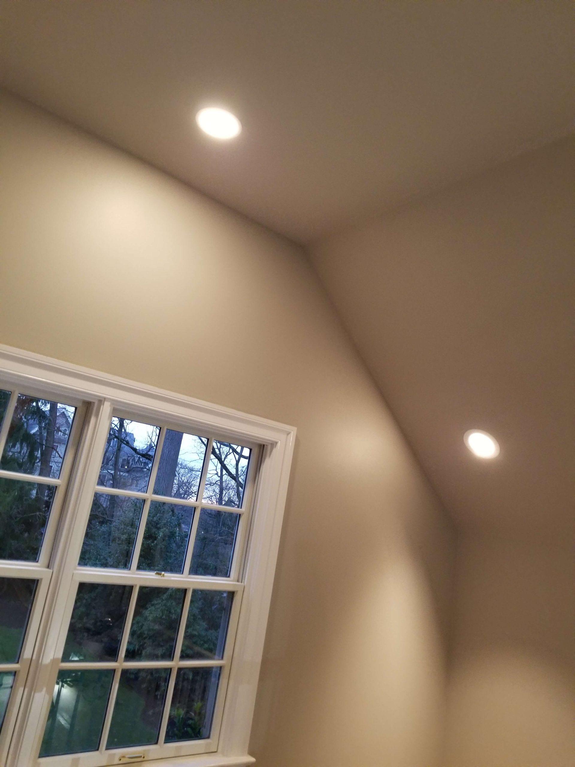 interesting geometry of the newly raised ceilings
