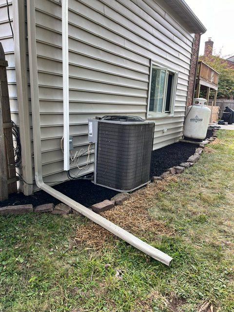hvac system outside new home