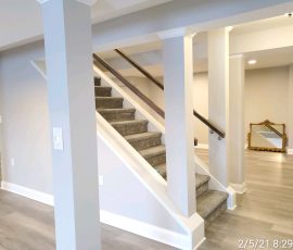Basement remodel completed on a home in Harrisburg PA by L&L Services.