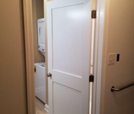 newly replaced bathroom door