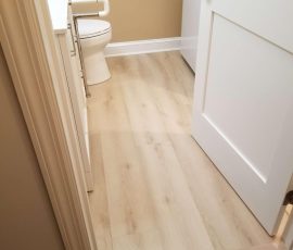 smooth light wood bathroom floor, interior projects