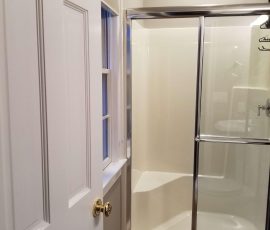 view into new bathroom