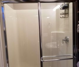 newly installed shower