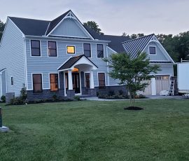 Landscape completed by L&L Services for a Delaware House.