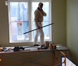 Window Installation on a home in Delaware by L&L Services.