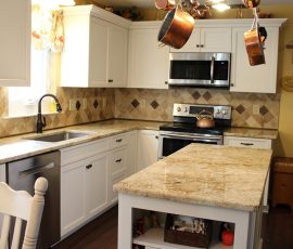 douglassville kitchen remodel view of main kitchen cabinets and counters