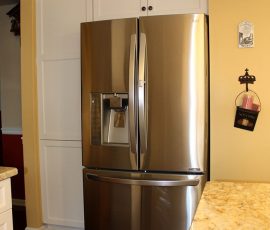douglassville kitchen remodel refrigerator and storage corner