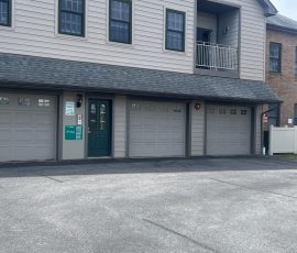 front entrance of renovated building