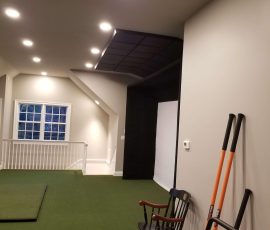 after golf simulation area