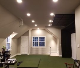 full room after ceiling and painting renovations