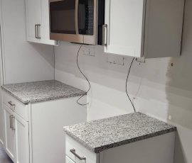 in progress installation in kitchen