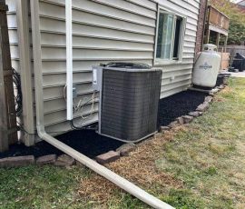hvac system outside new home